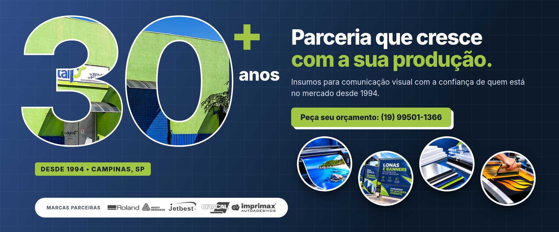 Mais de 30 anos de parceria que cresce com a sua produção